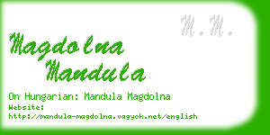 magdolna mandula business card